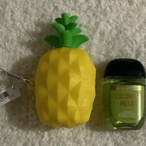 Bath and body works Pineapple Pocketbac Holder and a Sanitizer